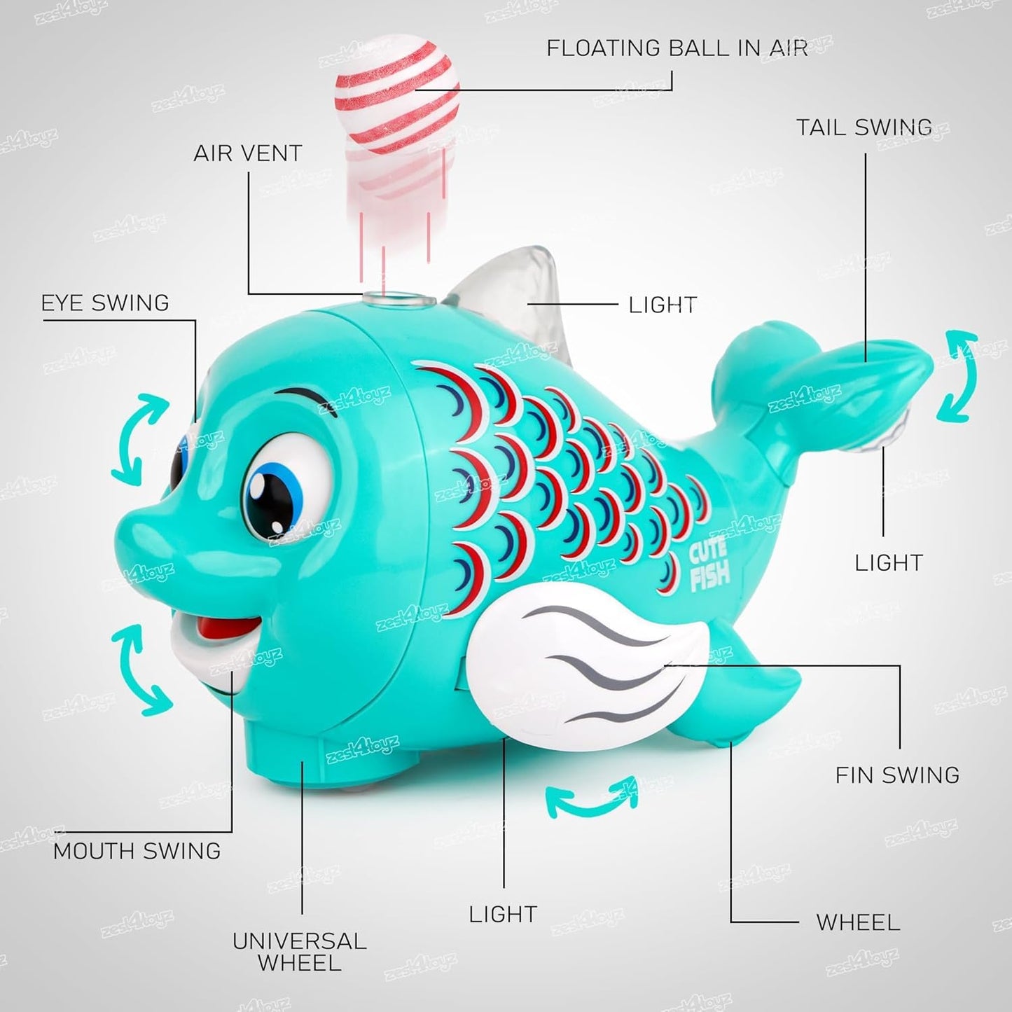 Musical Fish With Ball For KIds