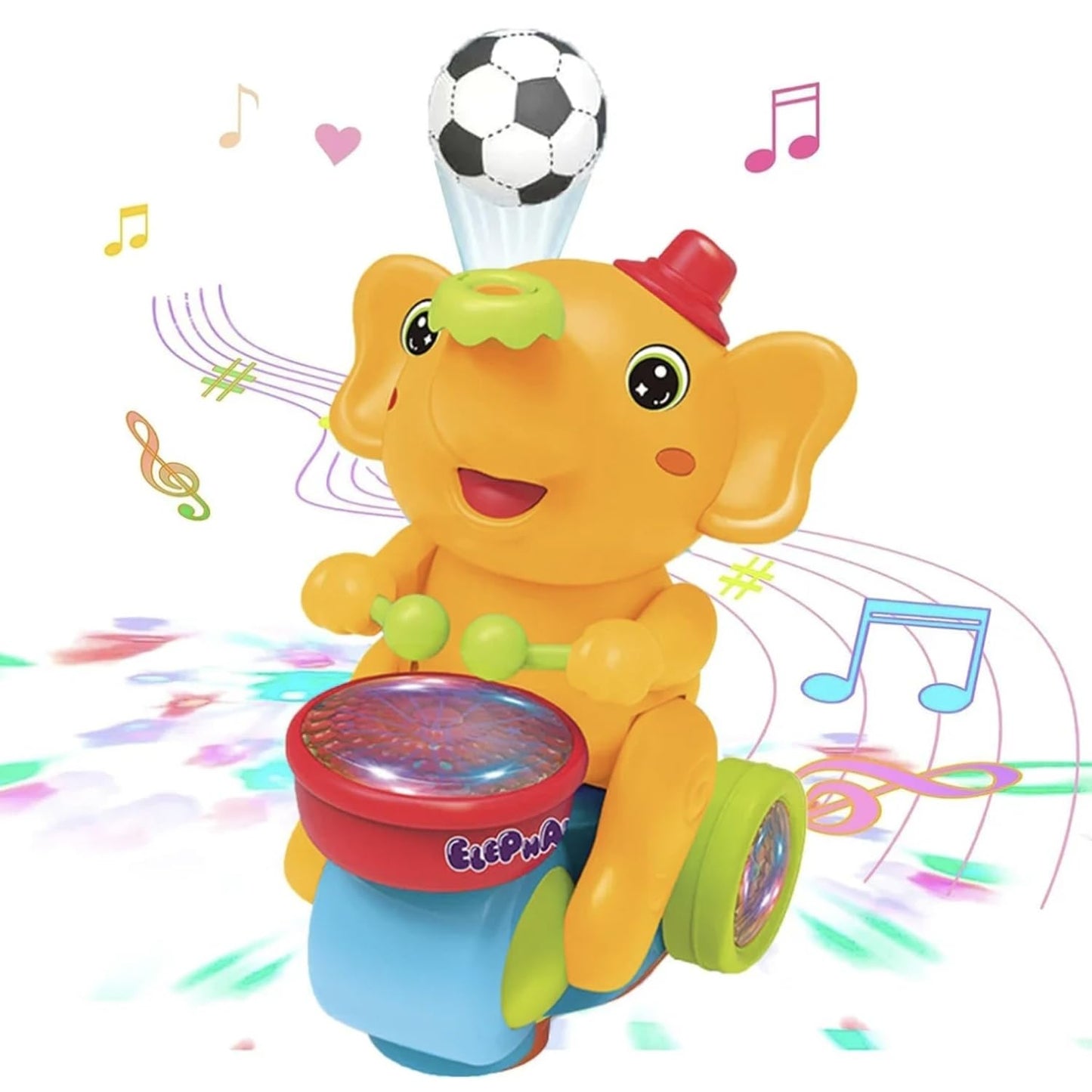 Musical Elephant With Ball For Kids