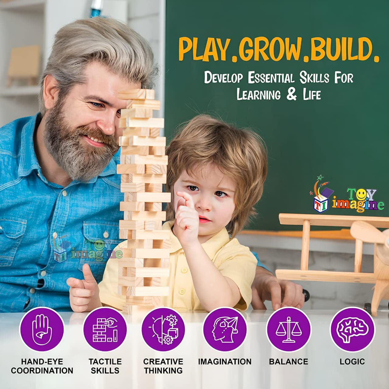 Jenga Stacking Tower Game For Kids And Adults